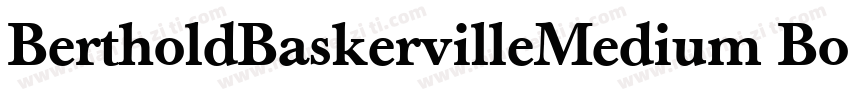 BertholdBaskervilleMedium Book字体转换